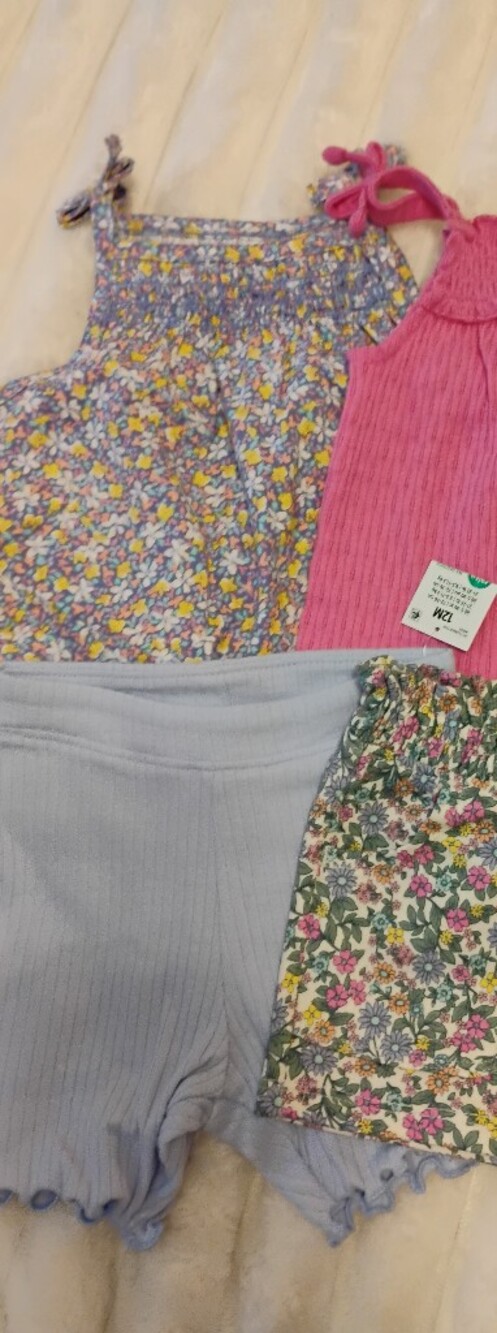 4 piece OshKosh B'gosh Pink, Lavender and Floral Kids Matching Sets